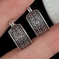 925 Sterling Silver Texture Flower Earrings For Women Gothic Trendy Simple Retro Earring Jewelry Party Accessories.