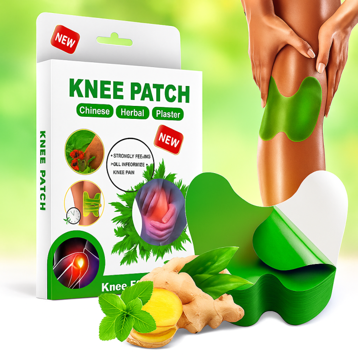 10 PCS Herbal Knee Pain Relief Patches – Extra Strength Natural Pain ...