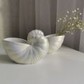 Ferm living shell pot, concrete shell vase, handmade shell vase for flowers, shell vase, Shell candle pot. 