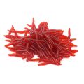 100pcs/Bottle Realistic Tackle Soft Lure Bass Bream Bloodworm Fishing Lure Earthworm Worm  Red Worms Baits Fishy Smell. 
