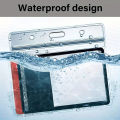 10pcs Horizontal ID Card Holder, Resealable Zipper, Transparent Plastic, Waterproof PVC, High Transparency. 
