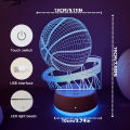 Basketball 3D Colorful LED Night Light Basketball Circle Bedside Desk Lamp Bedroom Decoration Holiday Birthday . 