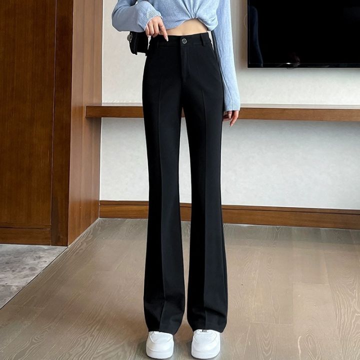 Women Winter High Waist Loose Formal Belly Pant