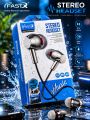 FASTX X19 Wired Earphones with Mic | Stereo Handsfree with AUX | HD Sound & Deep Bass | 3.5mm Jack. 