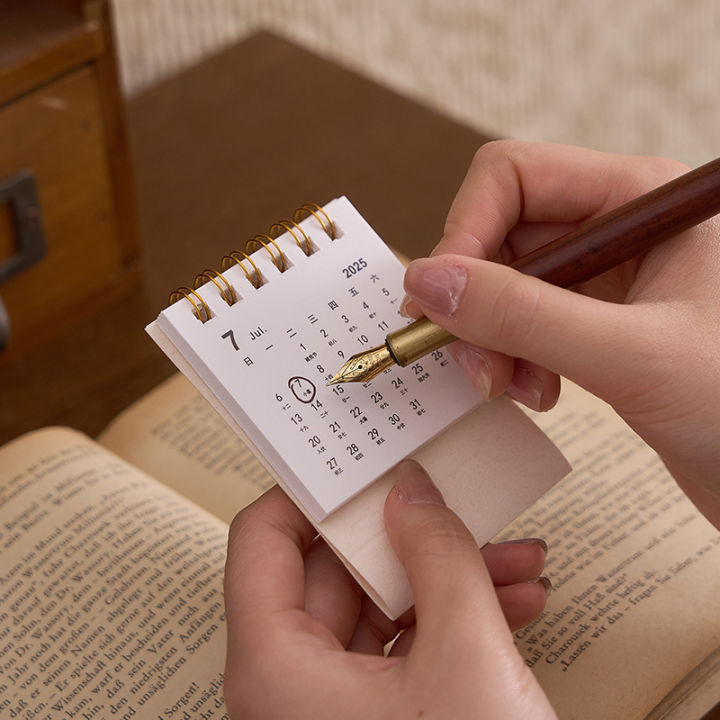 2026 Mini Simple Calendar Small Desk Calendar Creative Coil Calendar ...