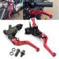 Universal CNC Motorcycle Adjustable Brake Clutch Levers Motorbike Brake Lever Handle Bar Motor Grips For YAMAHA Honda Suzuki. 