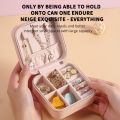 Mini Jewelry Storage Box Portable Home Travel Earrings Necklace Storage Case for Women Ring Organizer PU Leather Display Case. 