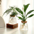 1pc, glass flowerpot breeding station vase rack desktop hydroponic plant cuttings office home decoration.