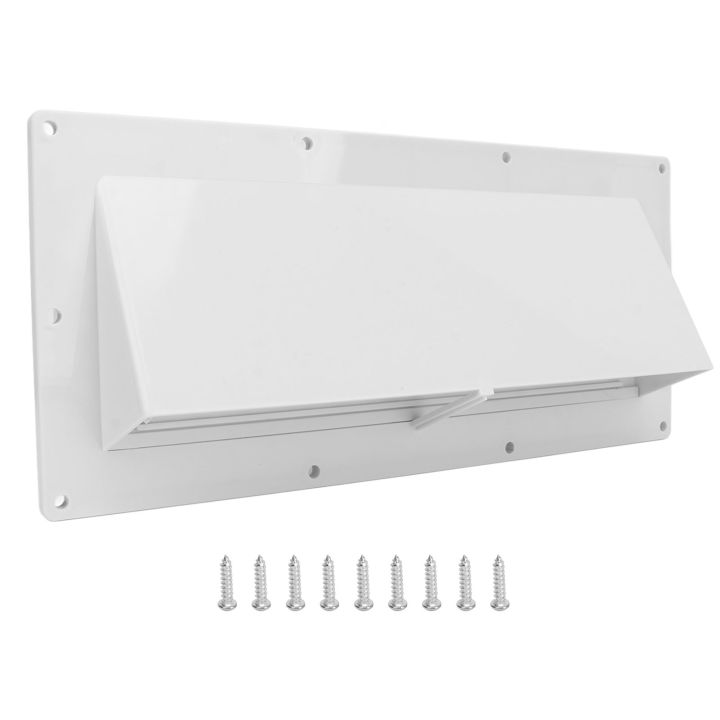 RV Exhaust Vent Cover White Range Hood Sidewall Vent Cover with Lockable Clips for Trailer Camper RV Range Hood Vent Cover