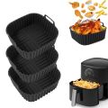 Reusable Air Fryer Silicone Liners Square Non Stick Basket Mat for 4-7QT Air Fryer Oven Microwave Baking Airfryer Accessories.