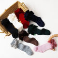 Winter Autumn Baby Girls Christmas Socks Bowknot Kids Knee High Long Sock Cotton Spanish Children 1-8 Years Toddlers Tube Socks. 