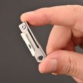 1Pc Outdoor Camping Supplies Stainless Steel Folding Mini Square Head Multi-function Pocket Keychain Pendant. 