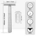 Double Edge Safety Razor with 5 Spare Blades 30° Angled Precision Reusable Single Blade Razors for Men and Women. 