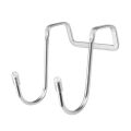 304stainless steel hooked punching doubleS-shaped hook kitchen bathroom cabinet door back style clothes hats towels storage rack.