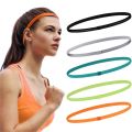 1PCs Simple unisex sports hairband non-slip silicone strip sweat guide elastic headbands yoga running fitness hair accessories. 