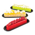 Meibum 10 Cavity Long Strip Silicone Cake Mold Mousse Mould Plastic Cutting Dies and Pastry Trays Dessert Baking Tools Bakeware. 