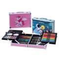 color art kit 145 pieces metal kit Artist Colour Set Unicorn Color Box With Multiple Coloring Kit,Professional Drawing Color Pencils,Water Colors,Oil Pastel,Sketches&Acrylic Paint Brush For Art Craft (Random Color Box). 