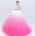 1/6 Doll Luxury Dresses DIY Tutu Dress For 29CM Princess Doll Bridal Tulle Wedding Dresses Clothing Long Tail Dress.