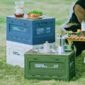 Camping storage box, trunk organizer, camping picnic camping box, car folding outdoor bench and chopping board. 
