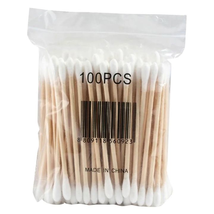 Gentle and Safe Cotton Ear Sticks - Disposable, Precision Tips, Ideal for Cleaning and Makeup Application"