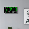 Large Digital Wall Clock Temp Date Week Display Remote Control USB Powered Table Clock Wall-mounted Dual Alarms LED Clocks. 