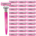 Women's Body Hair Bikini 3-layer Safety Razor Blade, Stainless Steel Safety Hair Removal, Hair Removal Razor Replaceable Head. 