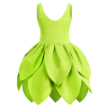 Disney Green Fairy Tinkerbell Princess Elf Dress Halloween Costumes For Girl Summer Beach Party Fancy Tinker Bell Dress Wings. 