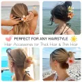 Large 8 cm Hair Clip Flower Claw pack of 2 and pack of 1 | Stylish Anti-Slip Women’s Hair Accessory | Durable Plastic Headwear for Summer Daily Use multi pack. 