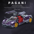 1:24 Pagani Huayra Dinastia Sport Car Model Toys Alloy Diecast Sound Light 4 Door Opened Racing Vehicle For Kids Gift Collection.
