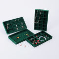 Jewelry Organizer Velvet Jewelry Storage Tray Display Ring Bracelet Necklace Storage Box Showcase Drawer Organizer Trays-Green. 