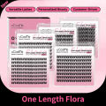 uCoolMe Lashes Flora No-Waste Same Length Cluster Lashes 8 -18mm Natural Single-Size Eyelashes Home Makeup Tool Lash Extension. 