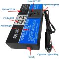 Car inverter 1500W peak dc12v/24V to 220V power inverter socket with 4 USB for car electronics. 
