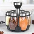 NEW Single Bottle Glass Jar and Spice Jar Set Rack Glass Seasoning Sugar Pepper Bottles Salt Shakers Holder Kitchen Storage Rack. 
