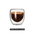 1-6PCS 80-650ml Double Wall Glass Clear Handmade Heat Resistant Tea Cups Healthy Drink Coffee Milk Mug Insulated Shot Glass . 