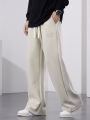 Men's Straight Sweatpants Wide Leg Cotton Track Pants Drawstring Letter Sports Baggy Pants Casual Long Trousers Big Size 8XL.