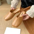 Women's New PVC Summer Sandals Fashion Solid Color Daily Leisure Low-Heeled Outdoor Half Slippers. 