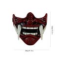Japanese Samurai Oni Demon Mask Cosplay Horror Prajna Hannya Evil Killer Thicken Plastic Masks Halloween Party Costume Props. 