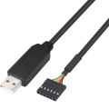 USB to TTL Serial 5V Adapter Cable with FTDI FT232RL Chip 6 Pin Female Socket Header UART IC Windows 11 10 8 7 Linux MAC OS.