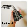 Cone mehndi - heena organic pack of 2 / 4- meena Bazar cone mehndi-bridal cone - natural. 