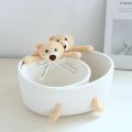 cartoon style weave sundries Storage Baskets household cosmetic hairpin Organize deposit container child toy classification case.