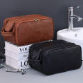 Multi Pockets PU Toiletry Bag For Women Men Travel Essentials Makeup Bag Waterproof Hanging Bag Cosmetic Washing Organizer Bag.
