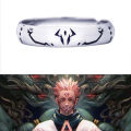 Anime Rings Ryomen Sukuna Forehead Badge Cosplay Props Ring Black Dead Eye Unisex Ring Jewelry  Accessories. 