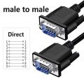 9pin Db9 Serial port Line Rs232 Direct cable Connecting Line Adapter Male To Male/female cross Direct Data Line Extension Cable. 