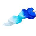 150cm Women Belly Dancing Fan Gradient Color Dancer Practice Long Imitation Silk Fans Dance Props 1PC. 
