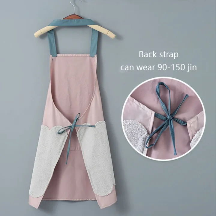Hand-wiping%20Kitchen%20Household%20Cooking%20Apron%20Oil-proof%20Waterproof%20Men%20Women%20Adult%20Waist%20Fashion%20Coffee%20Overalls%20Wipe%20Hand%20Apron%20-%20Image%203