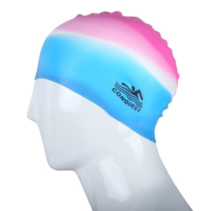 Conquest%20Swim%20Cap%20Unisex%20Durable%20Silicone%20Swimming%20Cap%20for%20Competitive%20Swimmers%20-%20Image%202