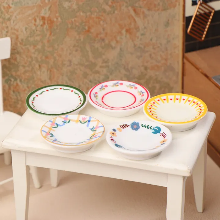 5Pcs%201/12%20Dollhouse%20Mini%20Plates%20Dishes%20Model%20Dollhouse%20Simulation%20Kitchen%20Decoration%20Dolls%20House%20Accessories%20Pretend%20Play%20Toys%20-%20Image%202