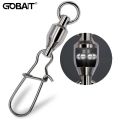 GOBAIT 20PCS Swivel Snap Connector Pin Ball Bearing Rolling Ring Buckle Kit Pesca Lure Line Connect Cross Lock Fishing Tools. 
