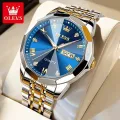 Olives Top Brand Luxury Man Wristwatch Waterproof Luminous Date Week Men Watches Stainless Steel Quartz Men's Watch. 