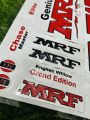 3D EMBOSSED STICKER MRF hard ball bat sticker special quality premium quality MRF sticker. 